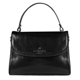 Lucrezia Classic Women's Smooth Leather Satchel Bag Black