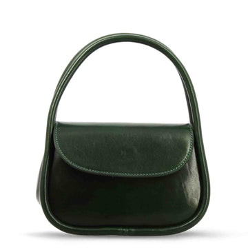 Borsa a mano Caterina artigianale da donna in pelle verde - LeonardoShoes
