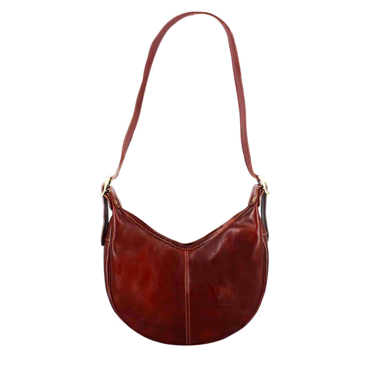 Classic women's City shopper bag in brown smooth leather