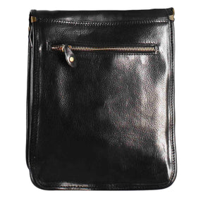 Large black leather men's purse