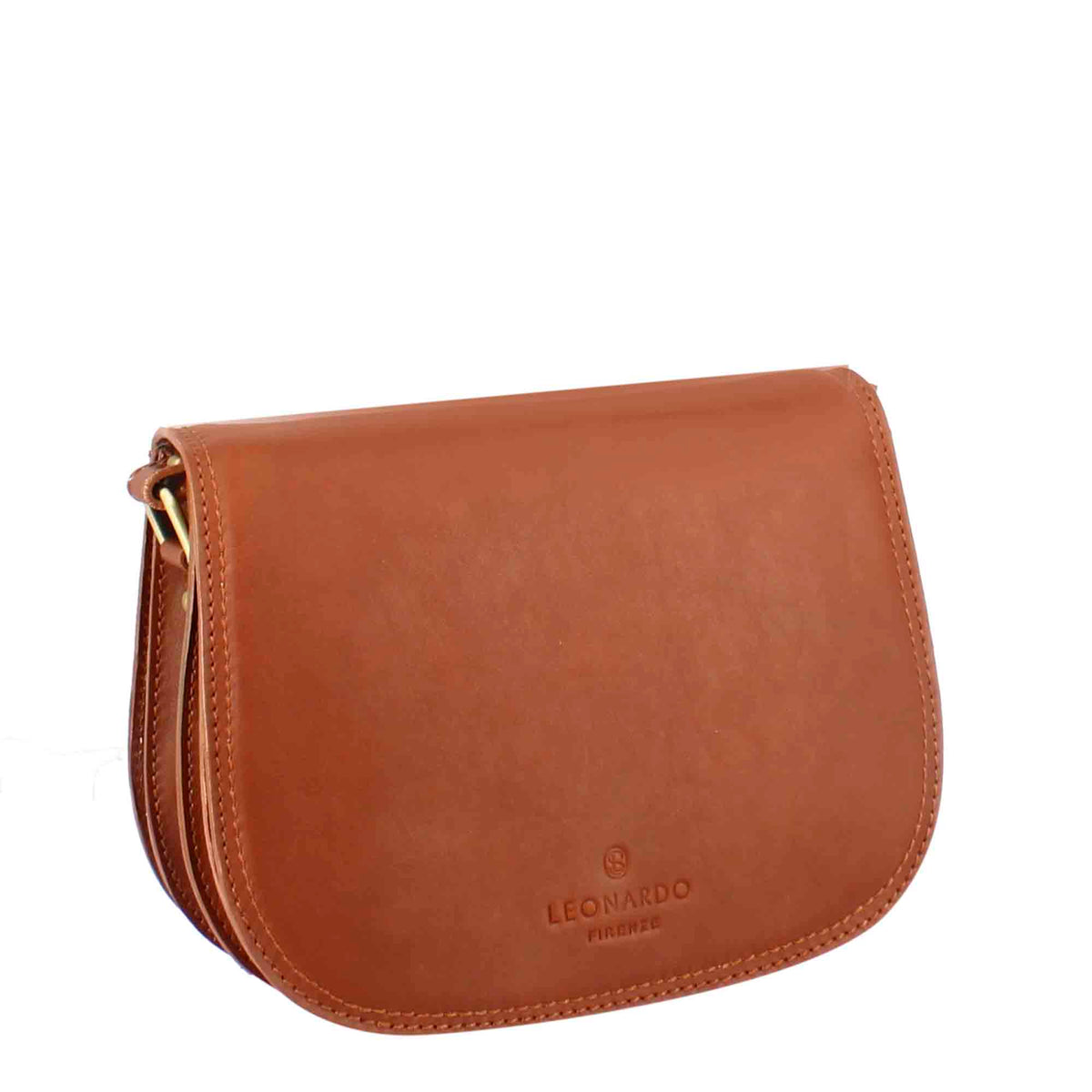 Essential women's bag in brown smooth leather
