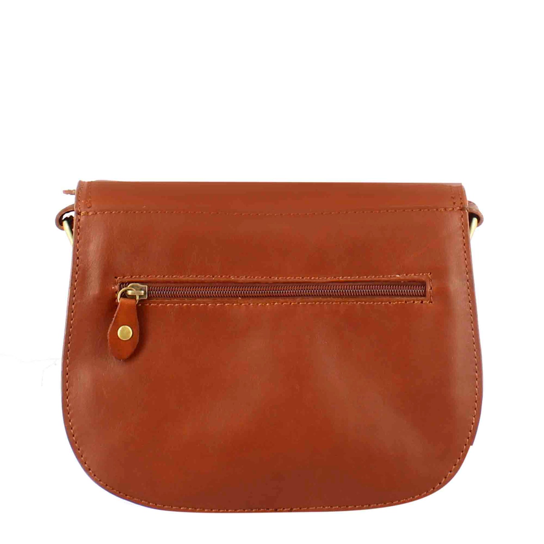 Sac femme essentiel en cuir lisse marron