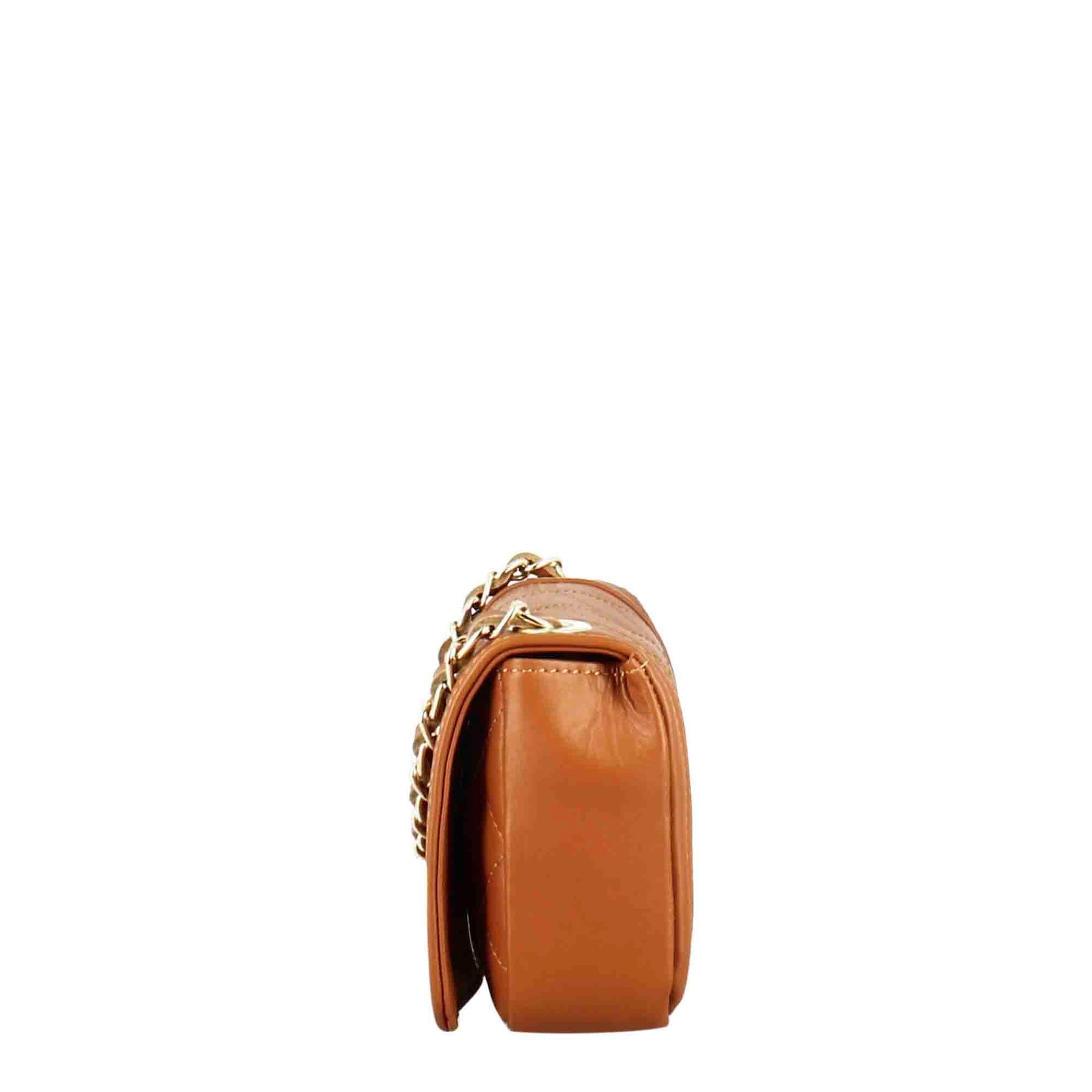 Timeless brown quilted leather shoulder bag