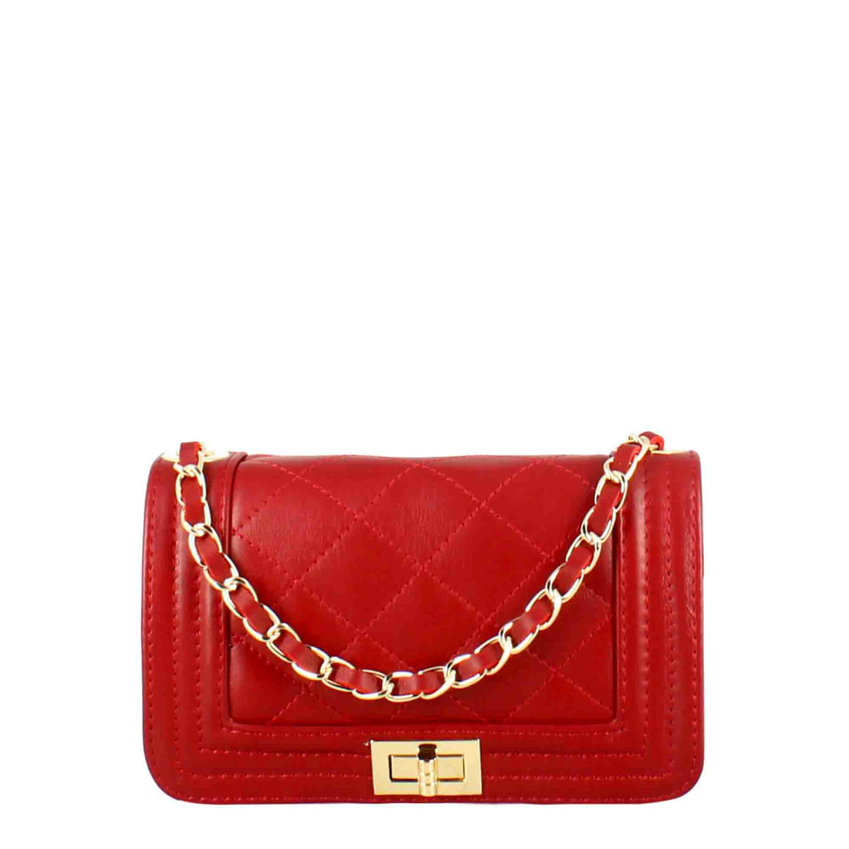 Red on sale quilted purse
