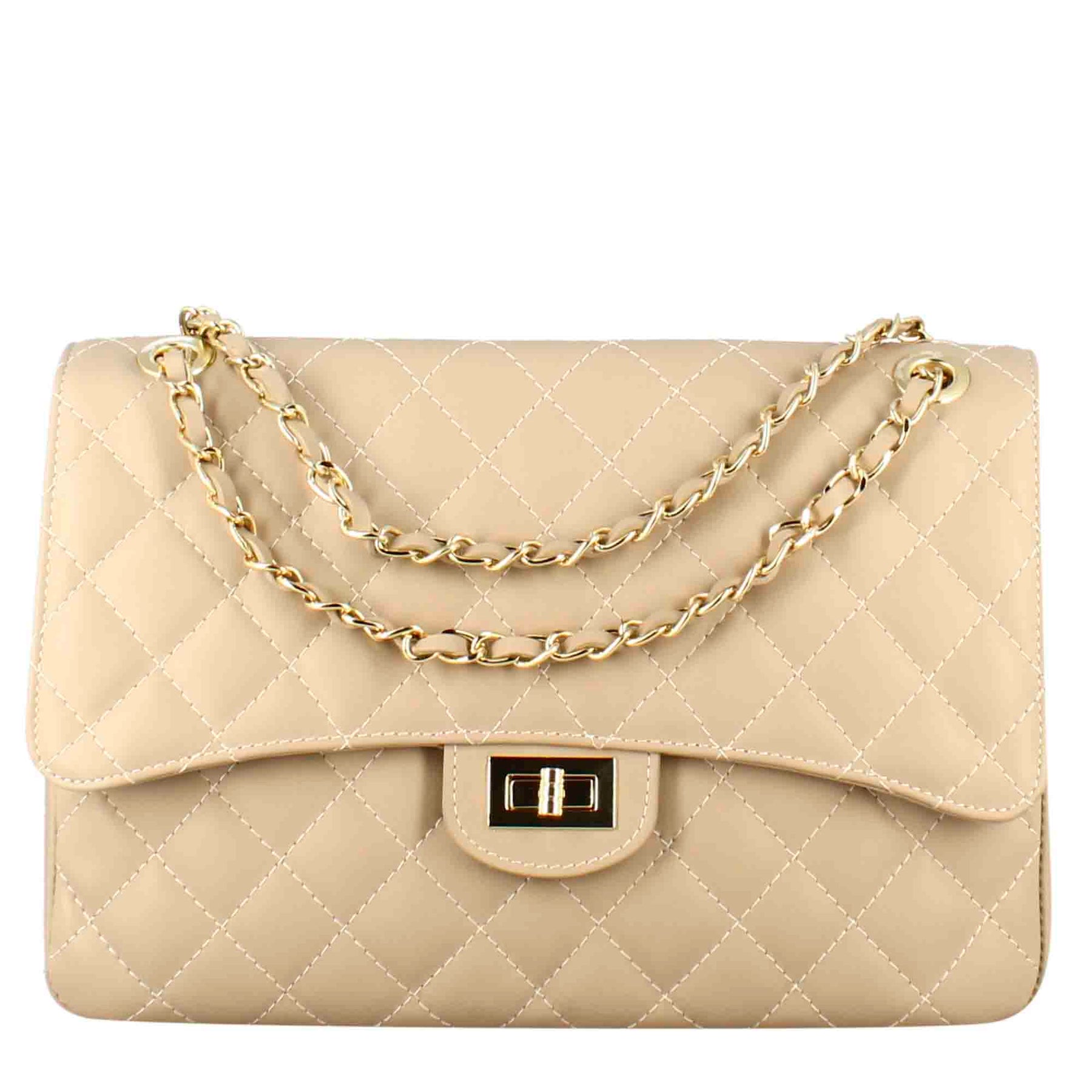 Beige quilted handbag 2025