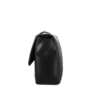 Vanity large quilted leather shoulder bag black