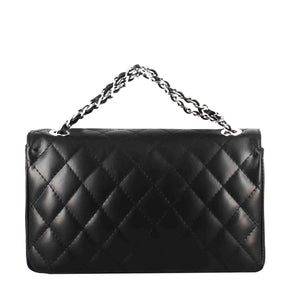 Vanity medium quilted leather shoulder bag black