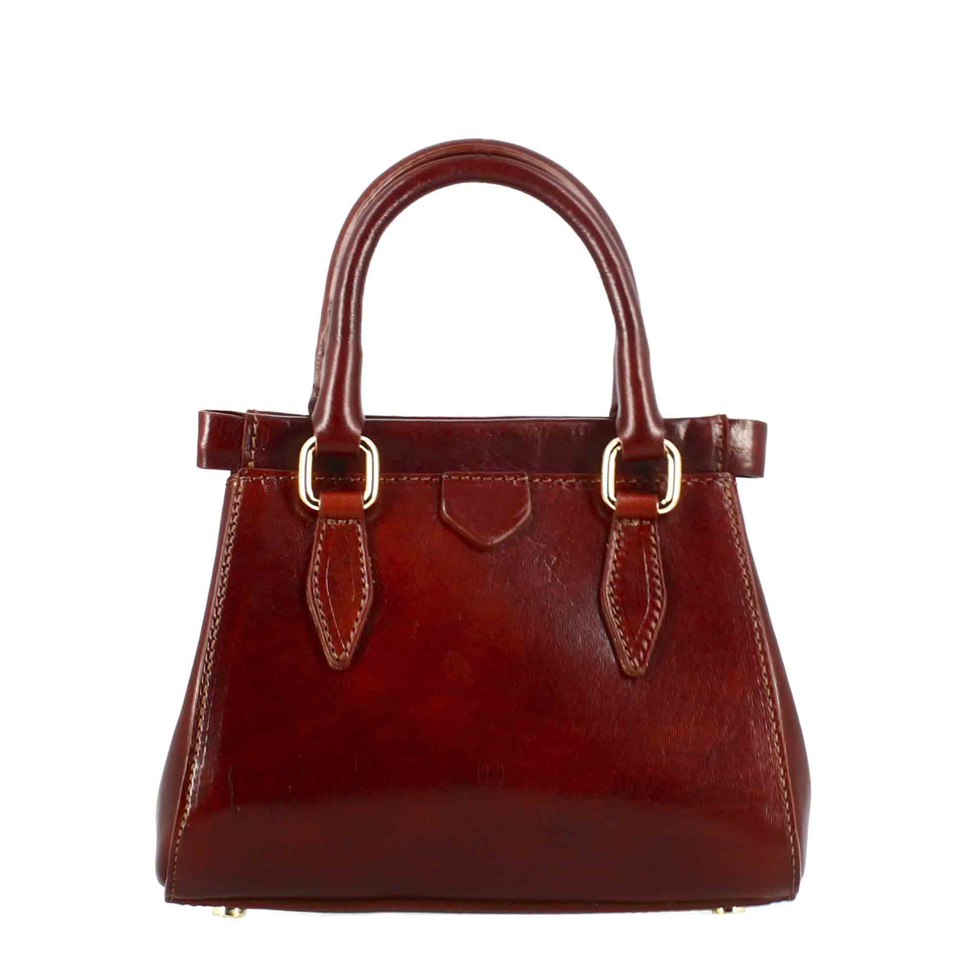 Fiorenza leather handbag with removable brown shoulder strap