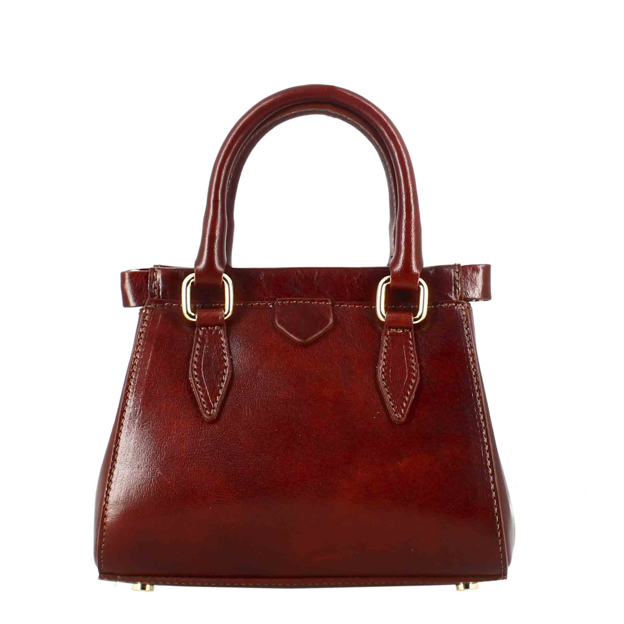 Sac à main Fiorenza en cuir avec bandoulière marron amovible