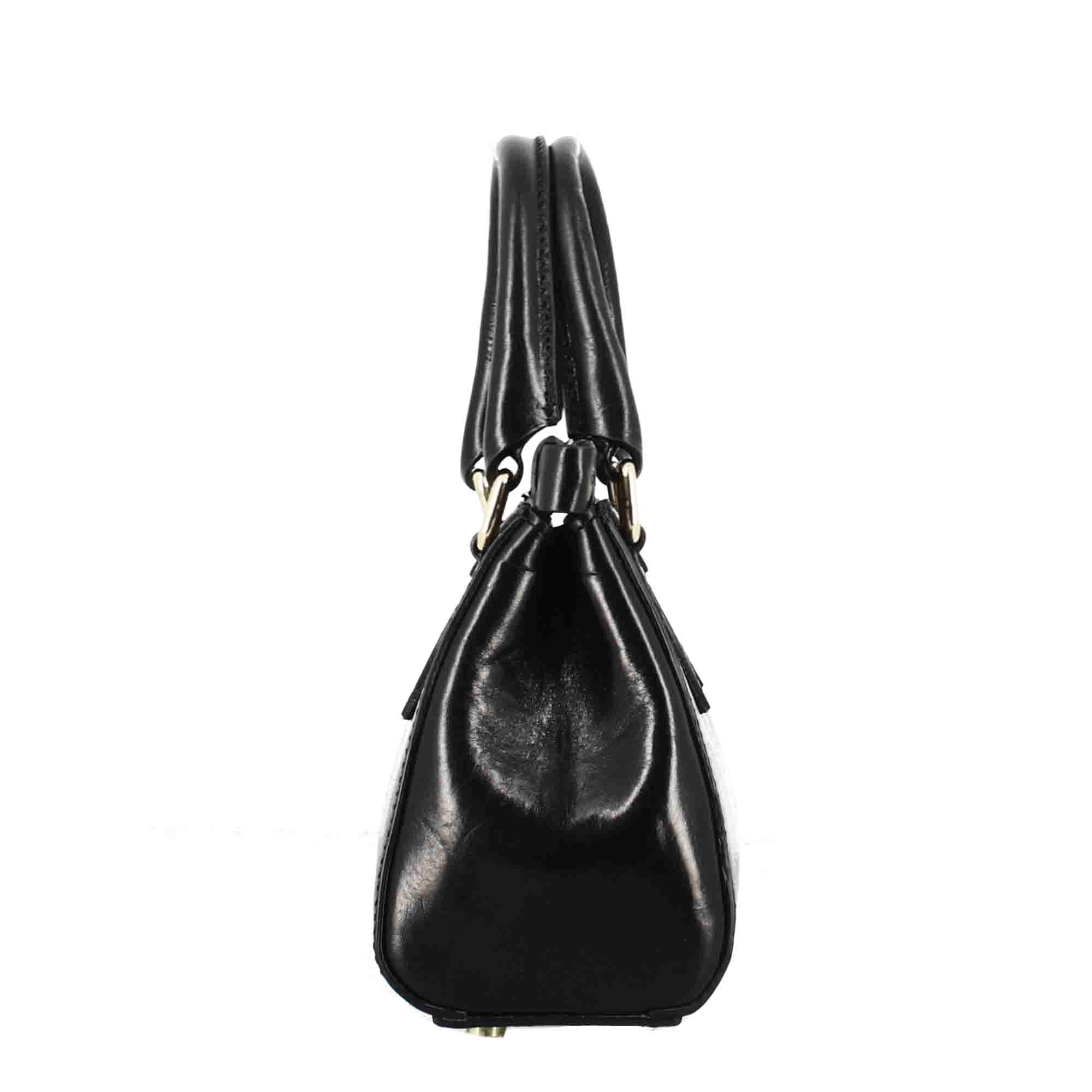 Fiorenza leather handbag with removable black shoulder strap
