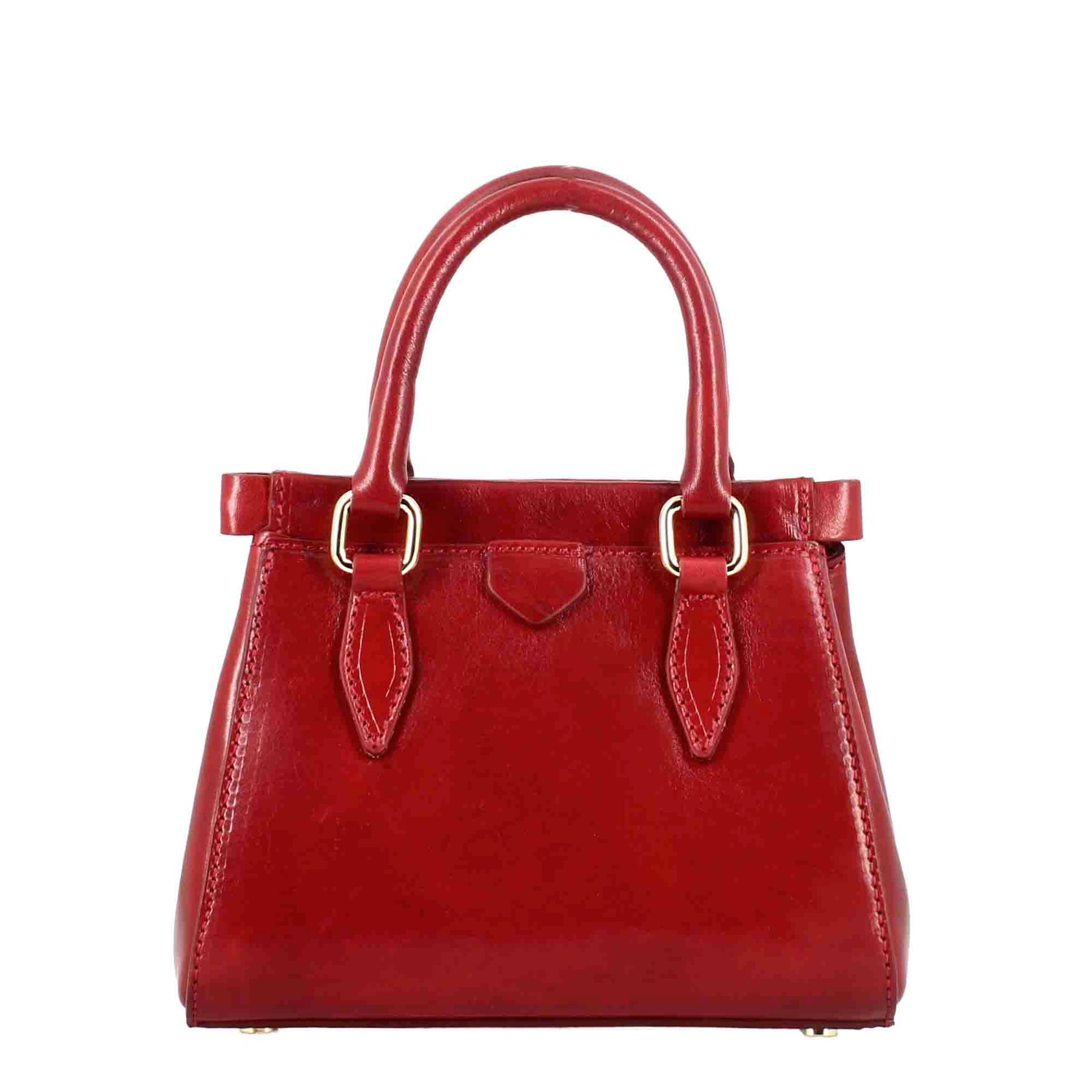 Fiorenza Lederhandtasche mit abnehmbarem roten Schulterriemen