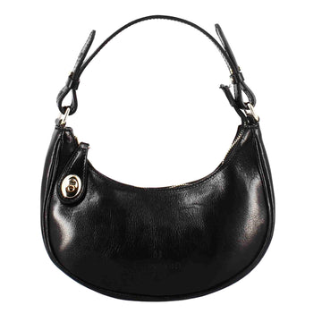 Borsetta a spalla Jane in pelle con tracolla rimovibile colore nero - LeonardoShoes