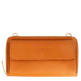 Women's zipped leather wallet purse with pocket