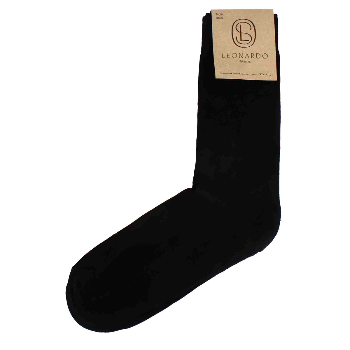 Men's plain black cotton socks