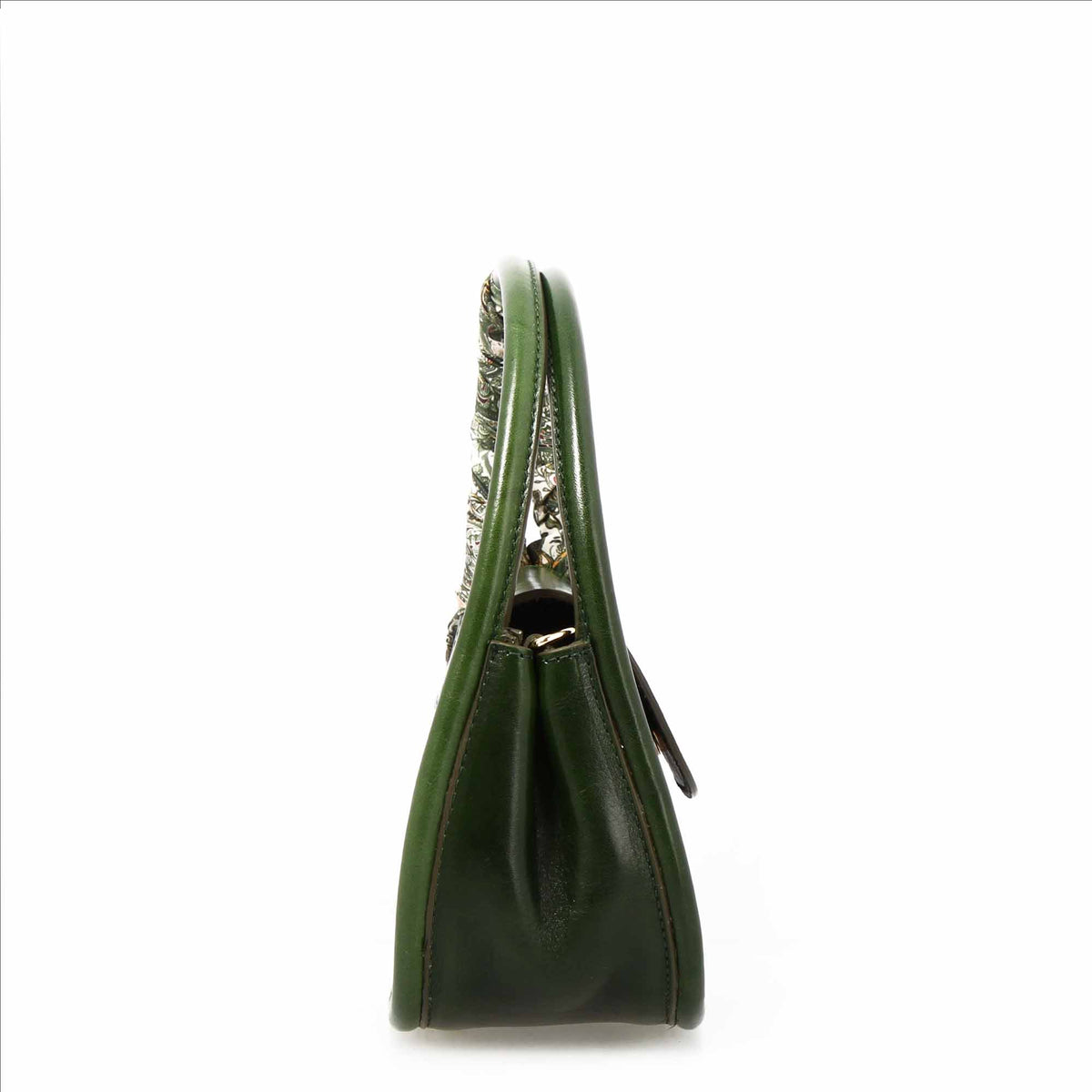 Borsa a mano Caterina artigianale da donna in pelle verde