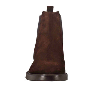 Chelsea boot for men in dark brown suede