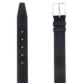 Elegant men's belt in black full-grain leather