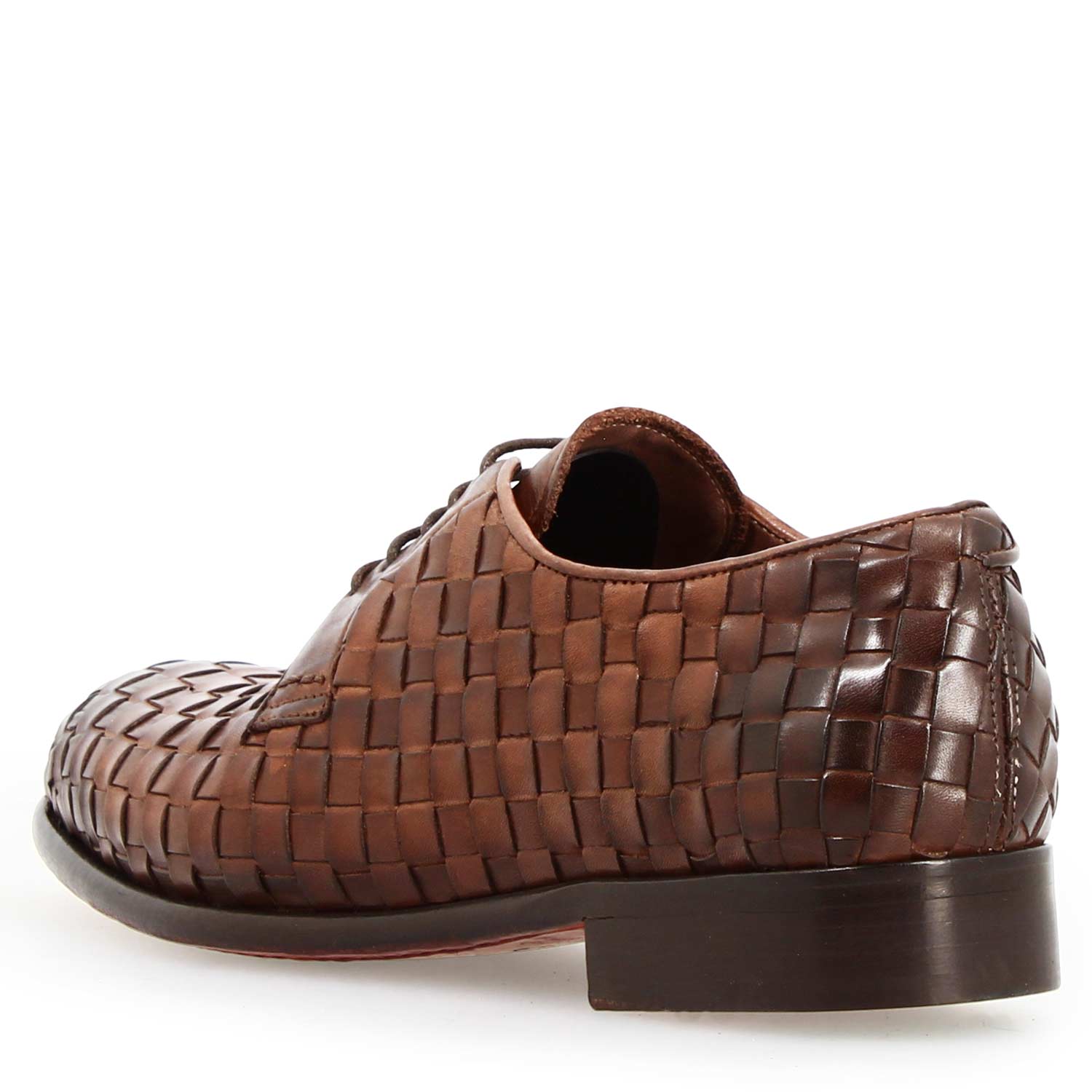 Derby Cipriano da uomo in pelle marrone - LeonardoShoes