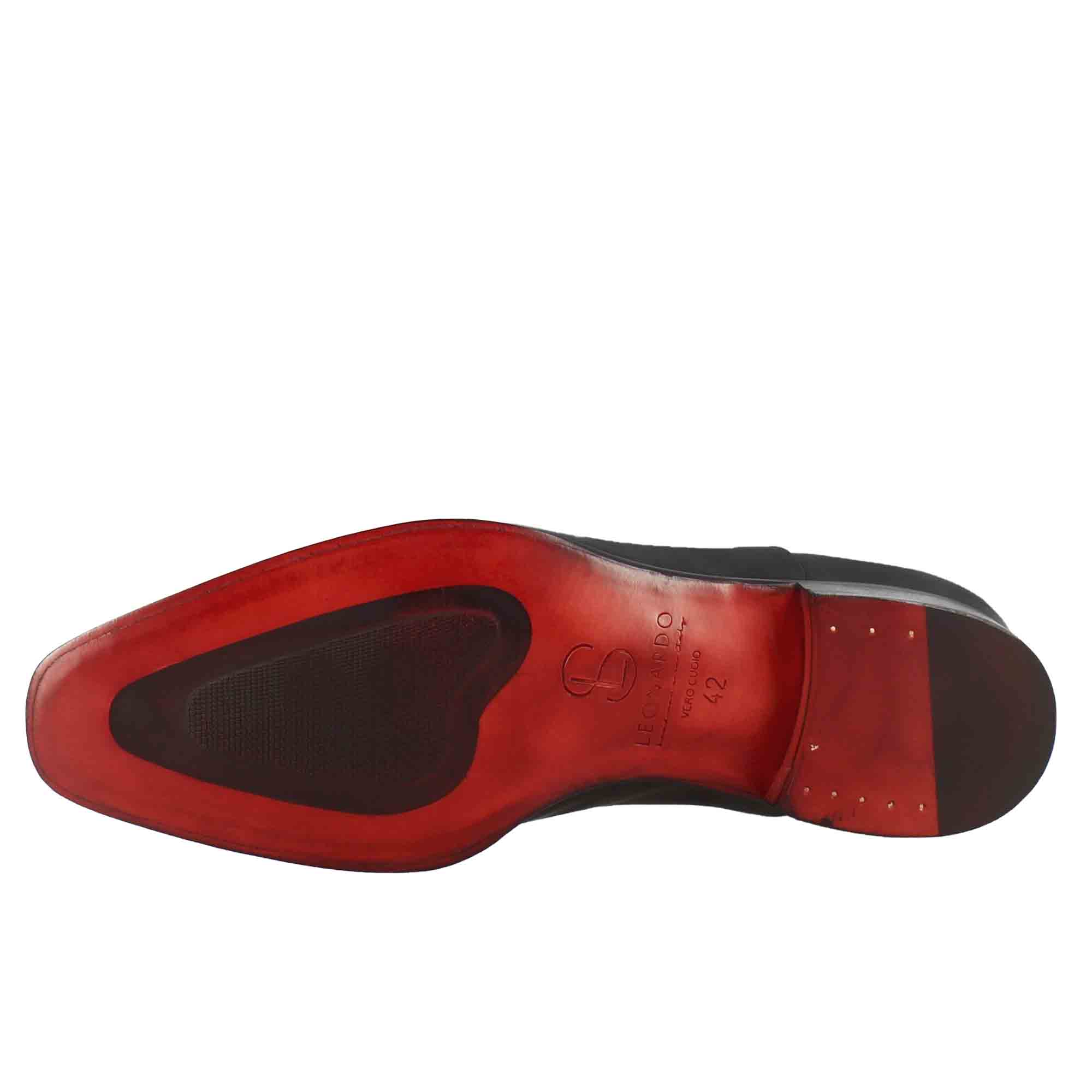 French toe shoes in black leather