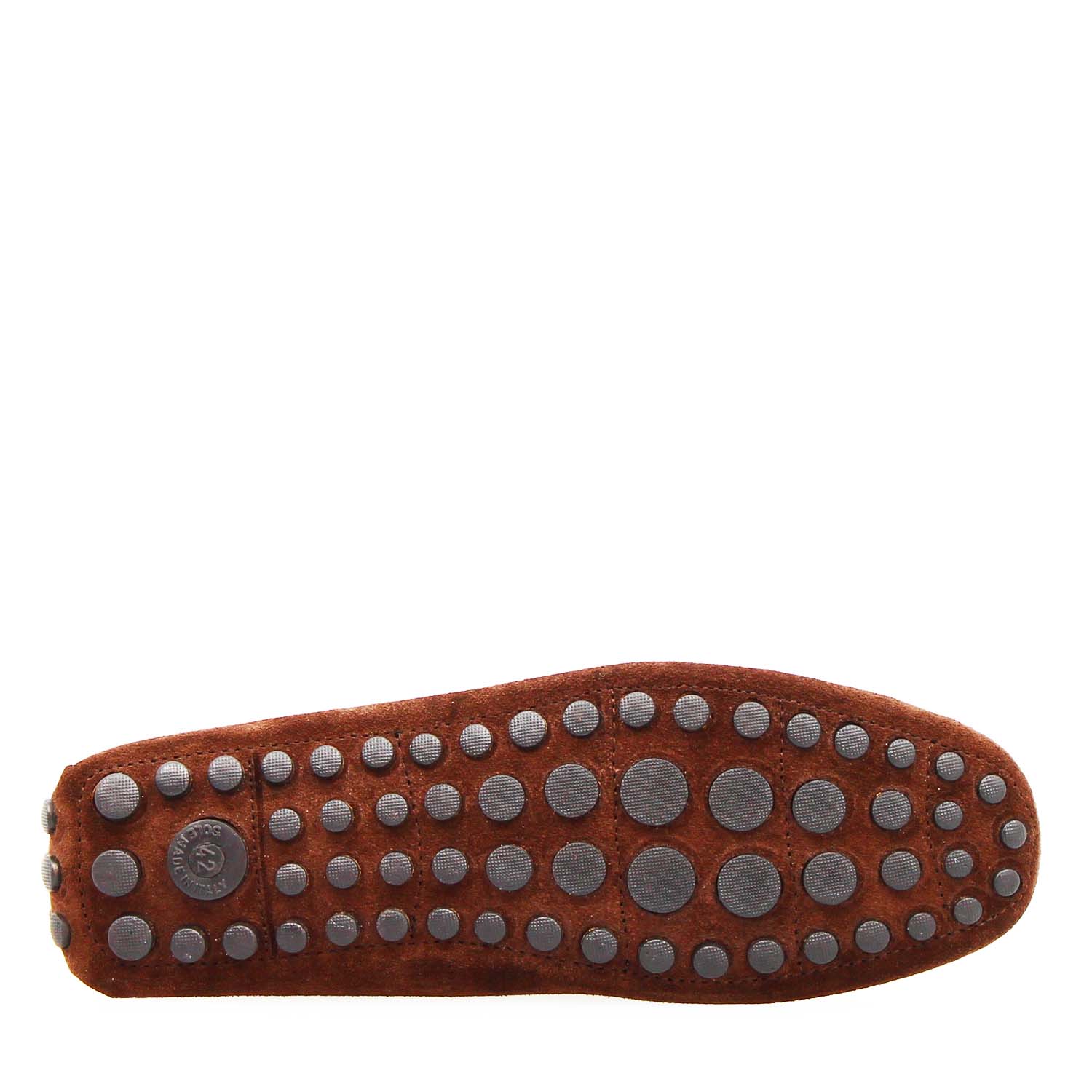 Dark brown suede Garda car shoes for men