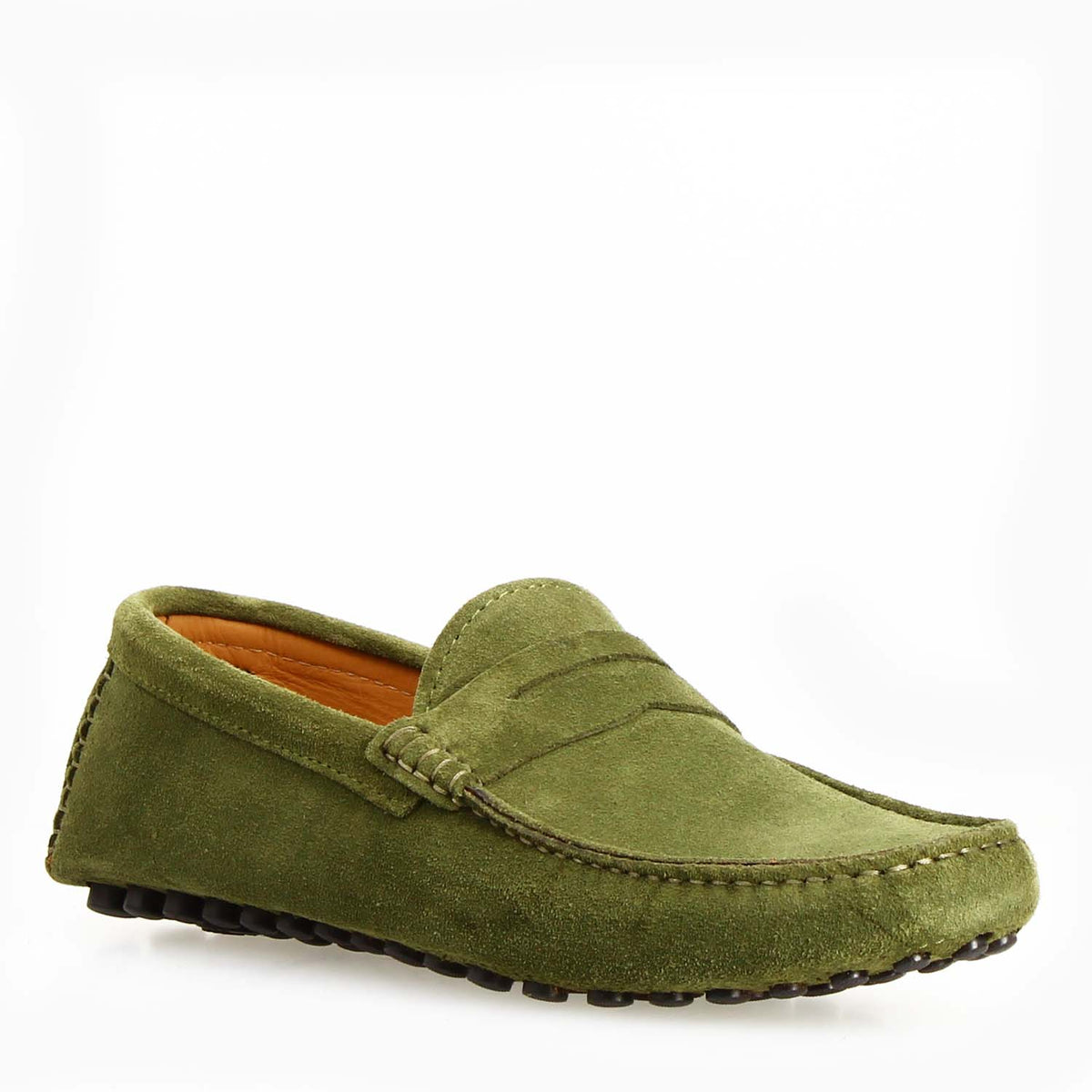 Giorgio Brutini Dark Green Suede Loafers Berwick Blake Bit Loafer - Green Suede – Marketplace by The  main image 2