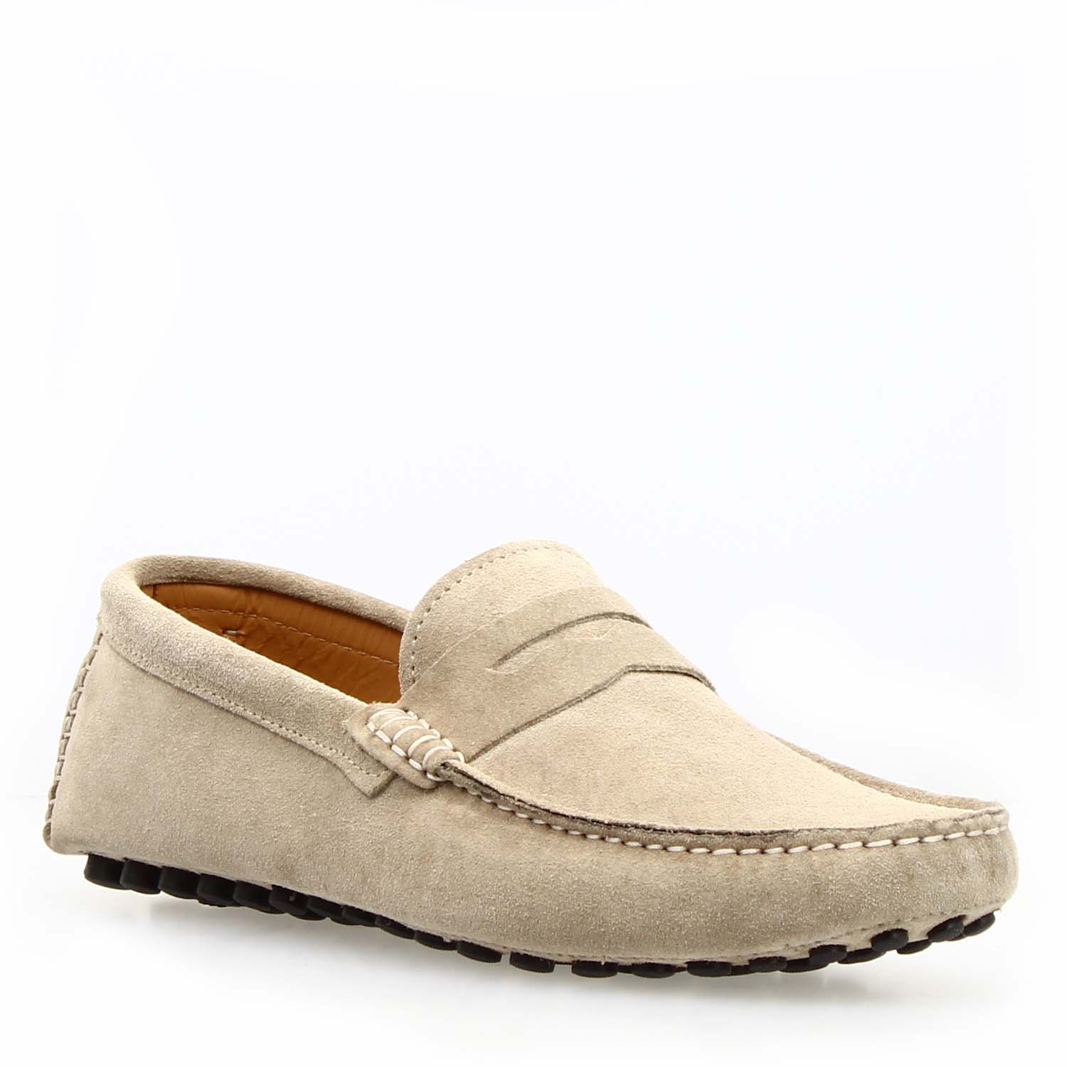 Car shoe Garda da uomo in camoscio beige