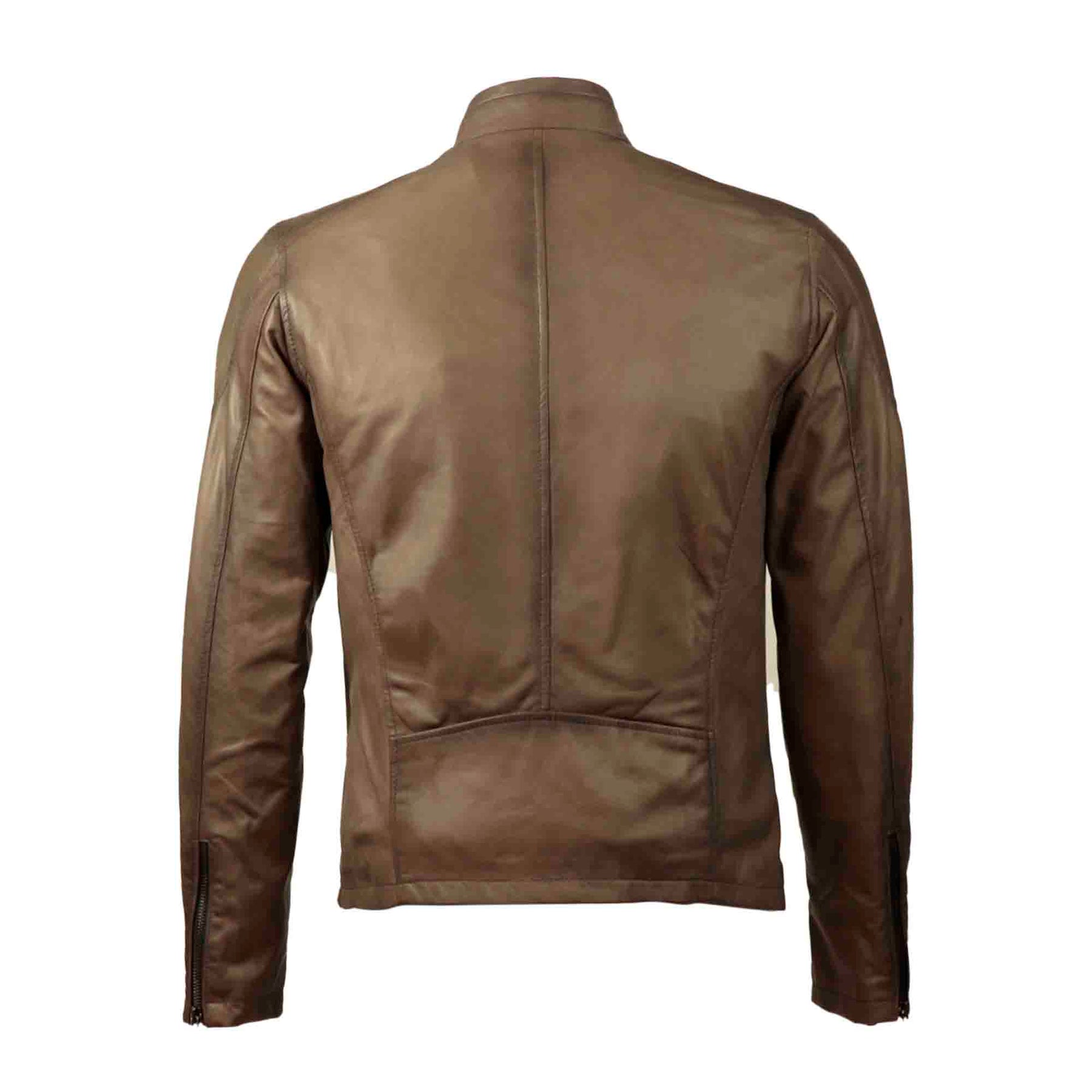 Sports jacket in brown vegetable tanned leather