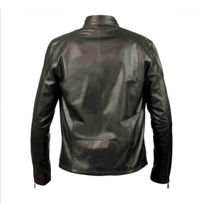 Sports jacket in black vegetable tanned leather