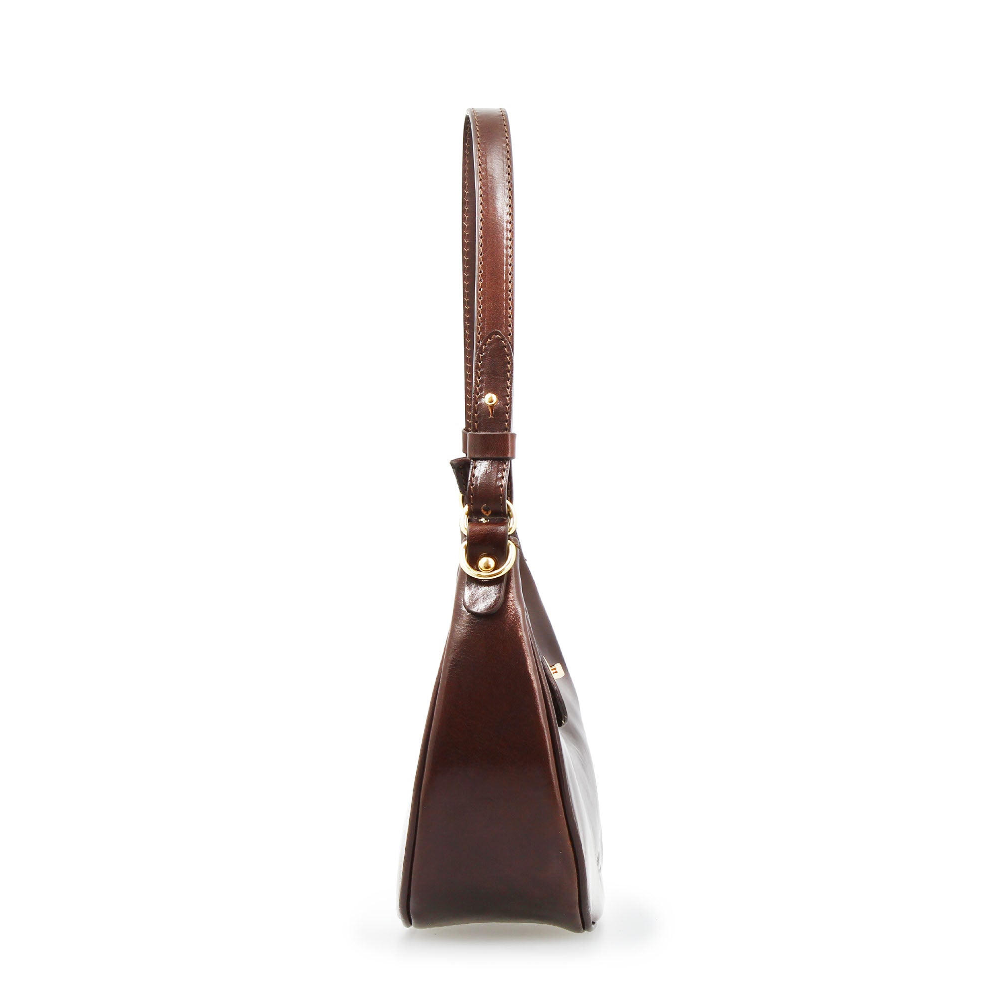 Jane - Dark Brown Leather Shoulder Bag