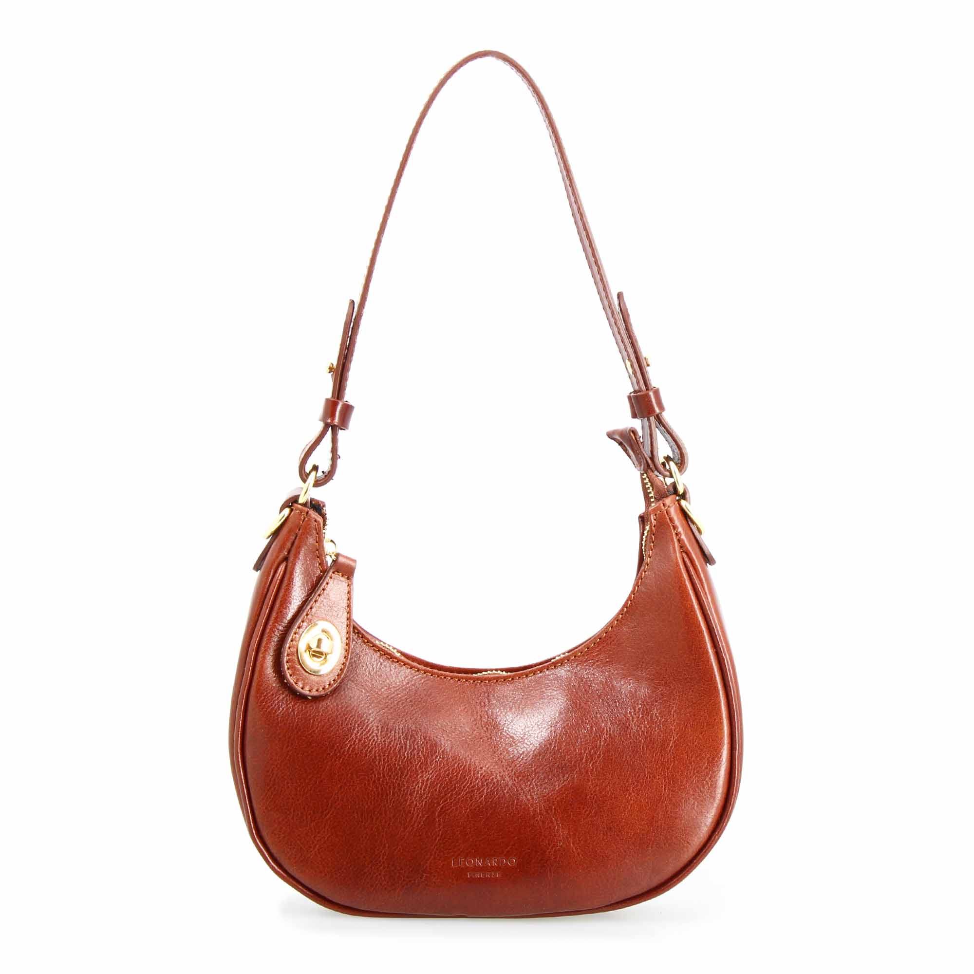 Jane - Chestnut Brown Leather Shoulder Bag