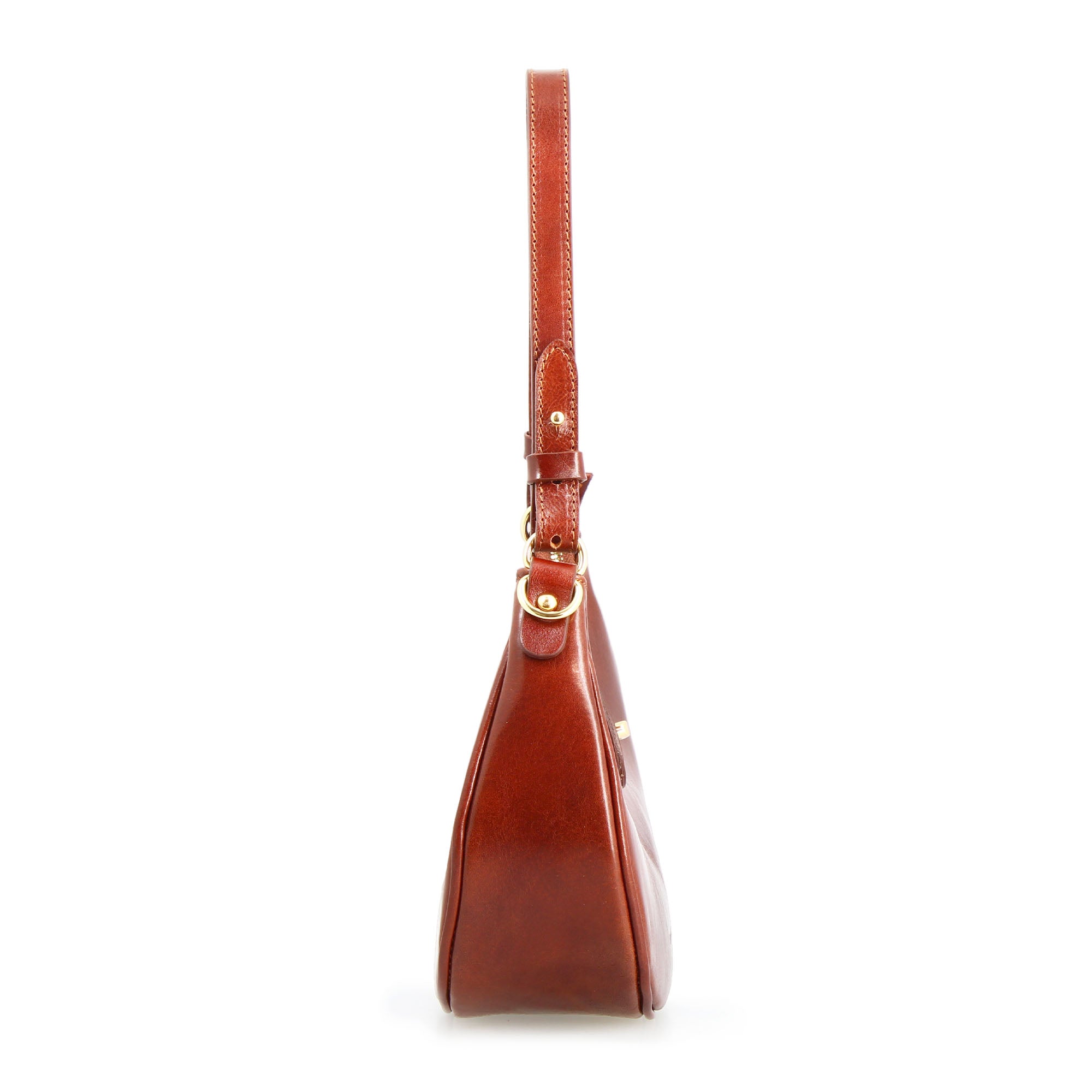 Jane - Chestnut Brown Leather Shoulder Bag