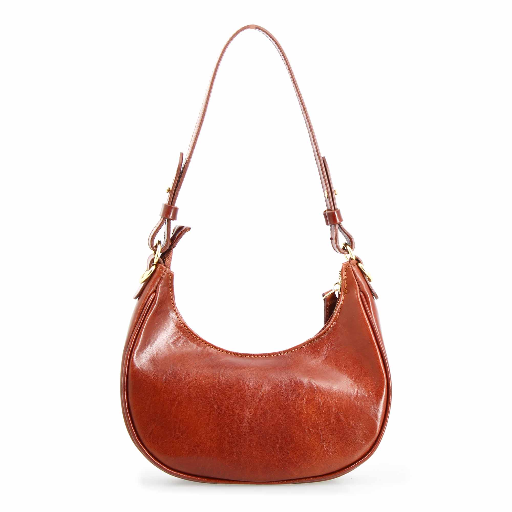 Jane - Chestnut Brown Leather Shoulder Bag