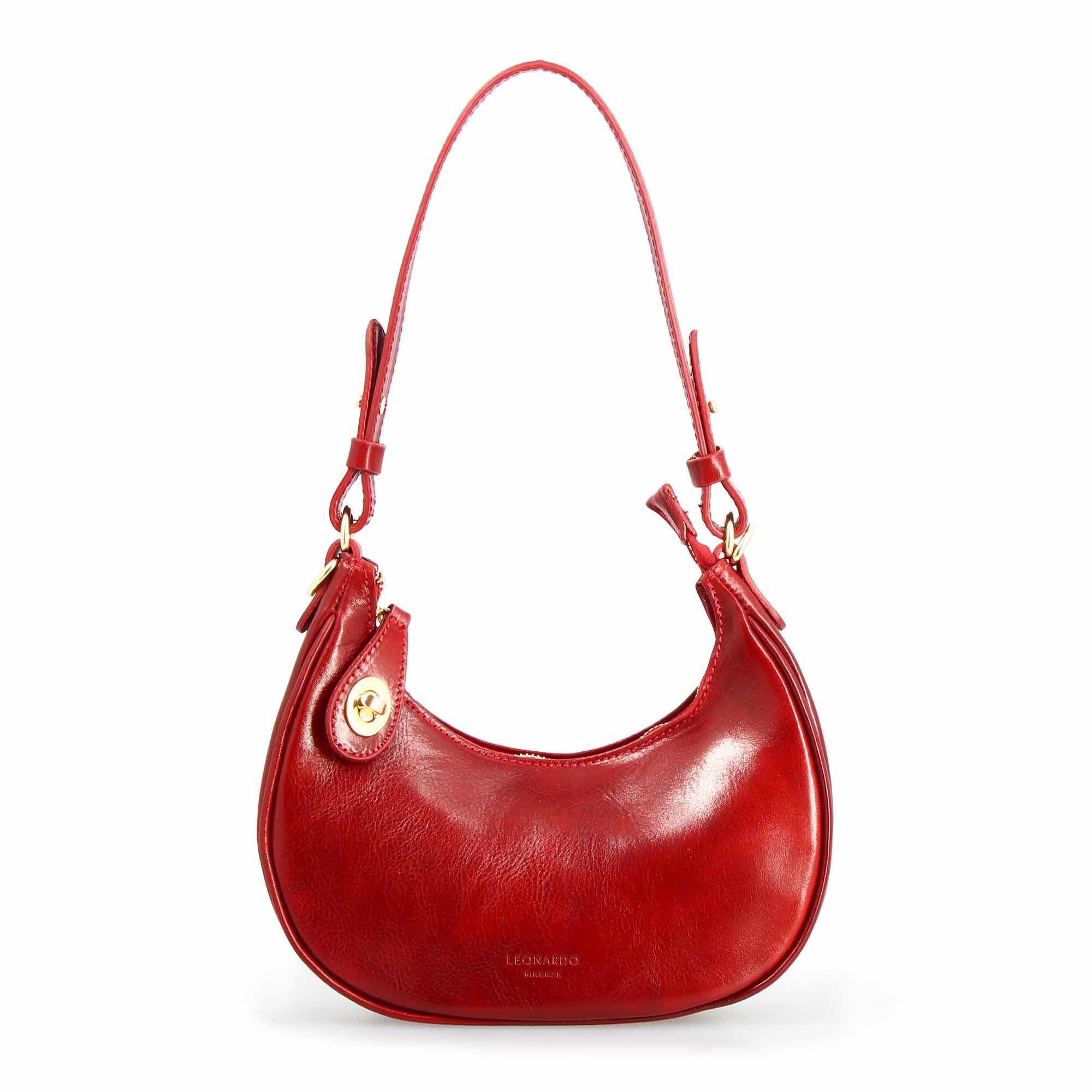 Jane - Red Leather Shoulder Bag