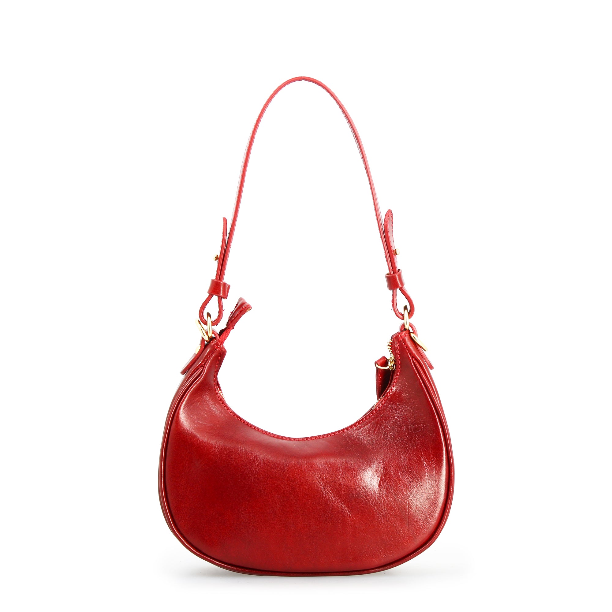 Jane - Red Leather Shoulder Bag