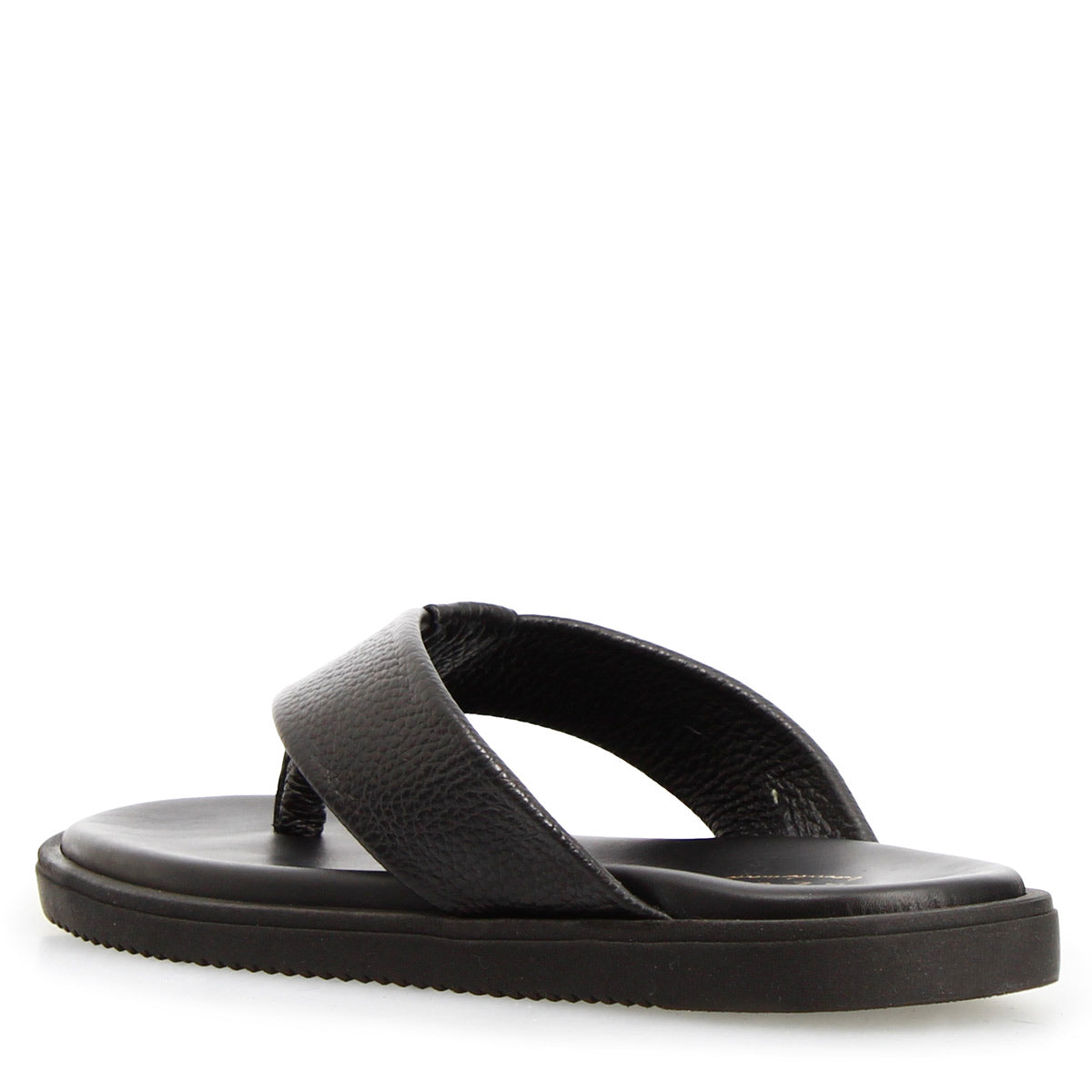 Sandali artigianali da uomo Nerone in pelle nero - LeonardoShoes