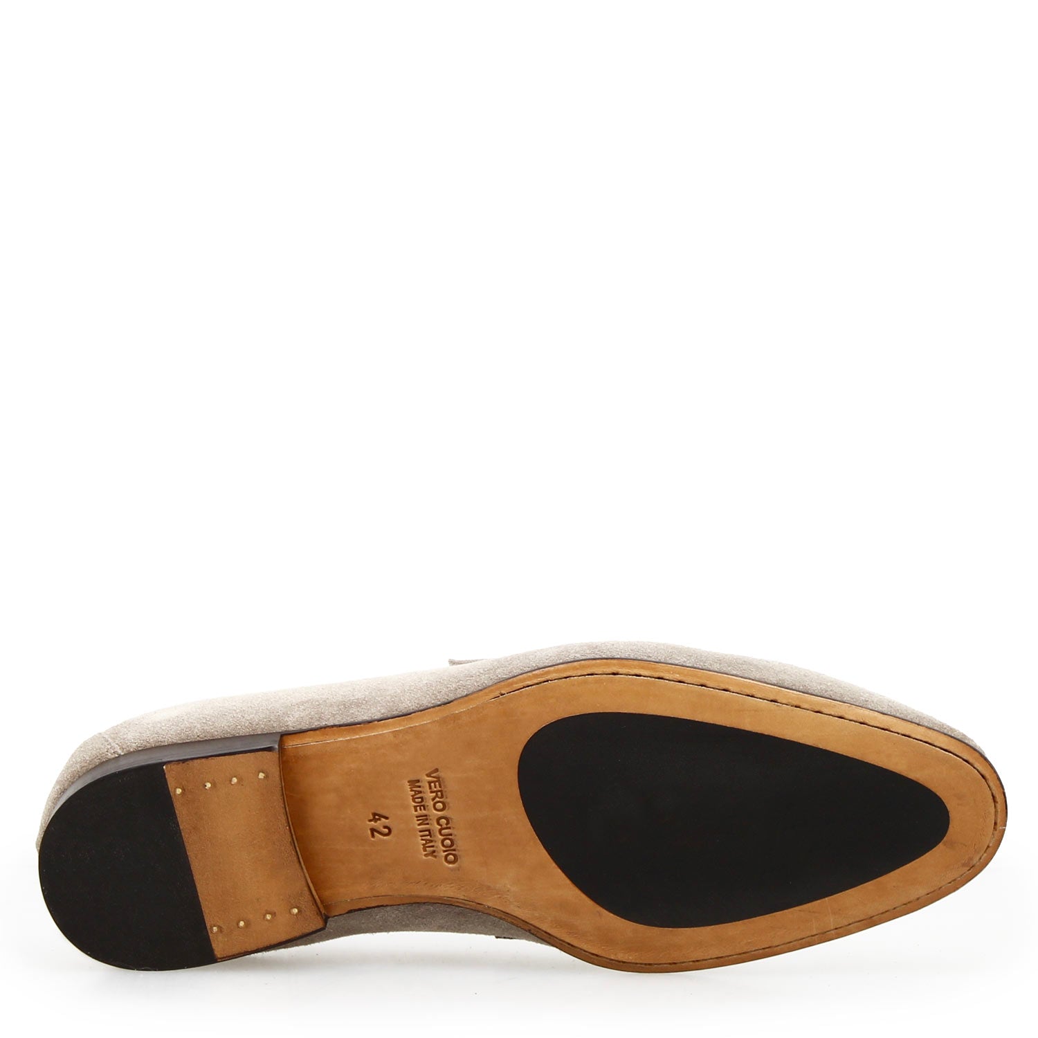 Mocassin artisanal homme en daim gris Manfredo