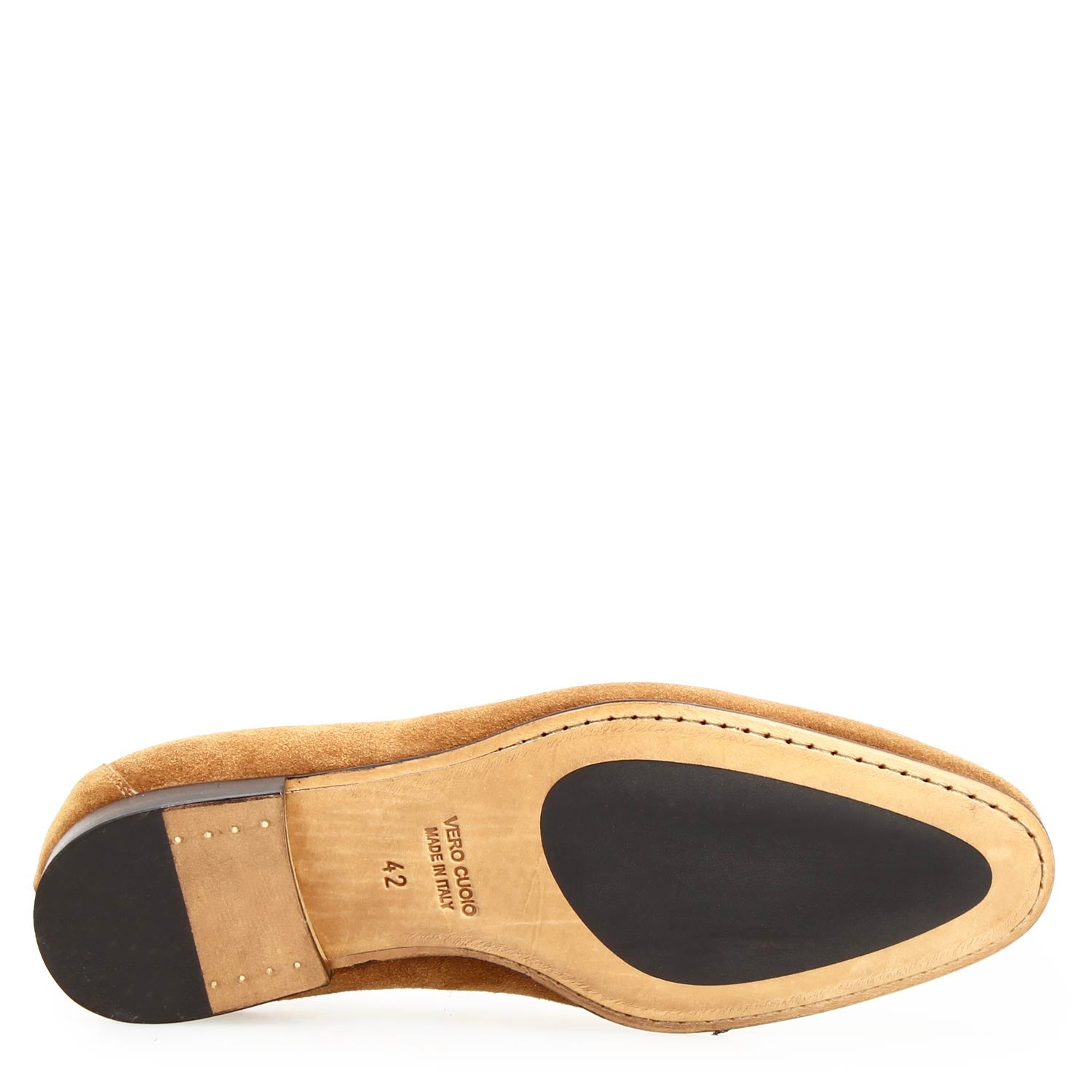 Mocassin artisanal homme en daim marron Manfredo