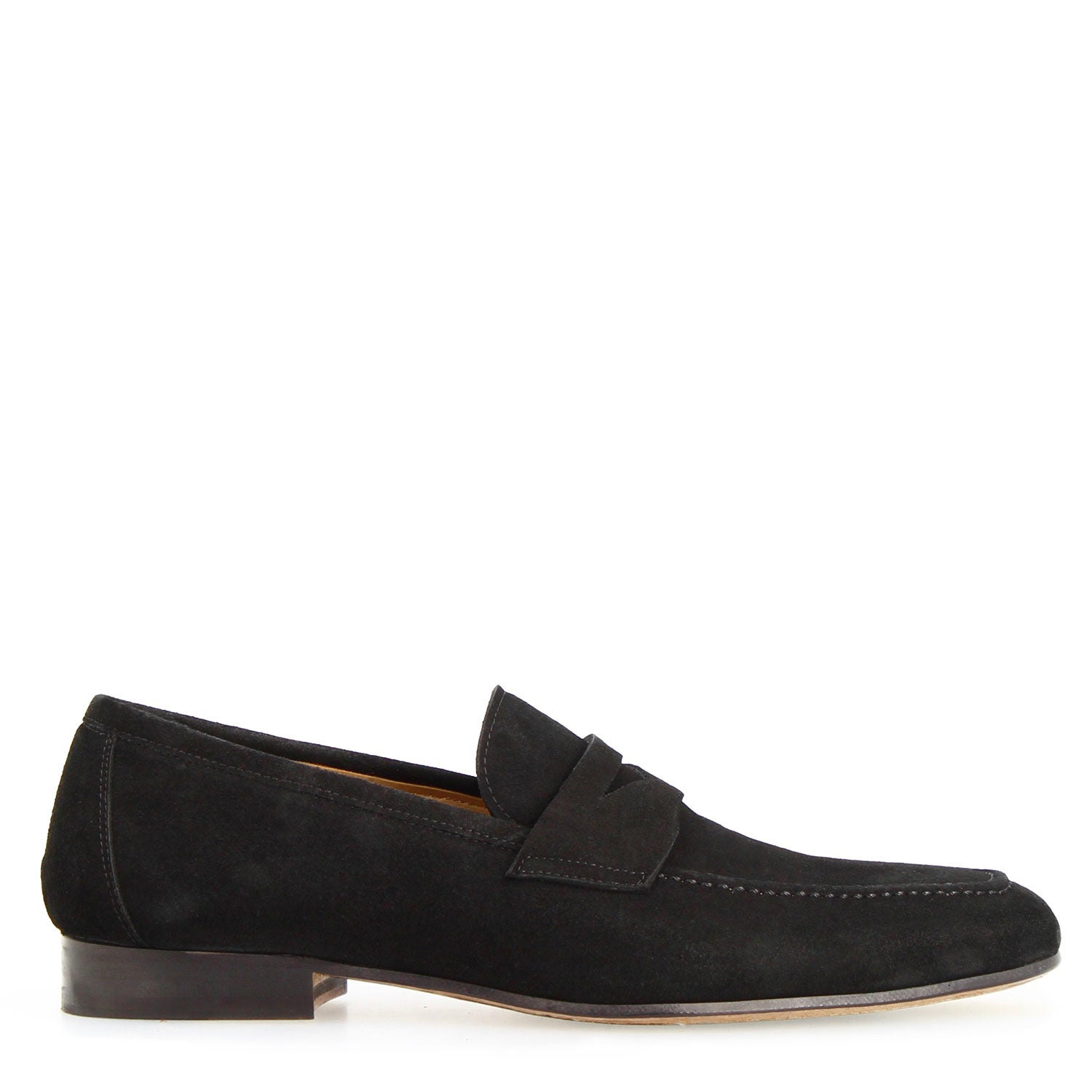 Men's handmade black suede loafer Manfredo