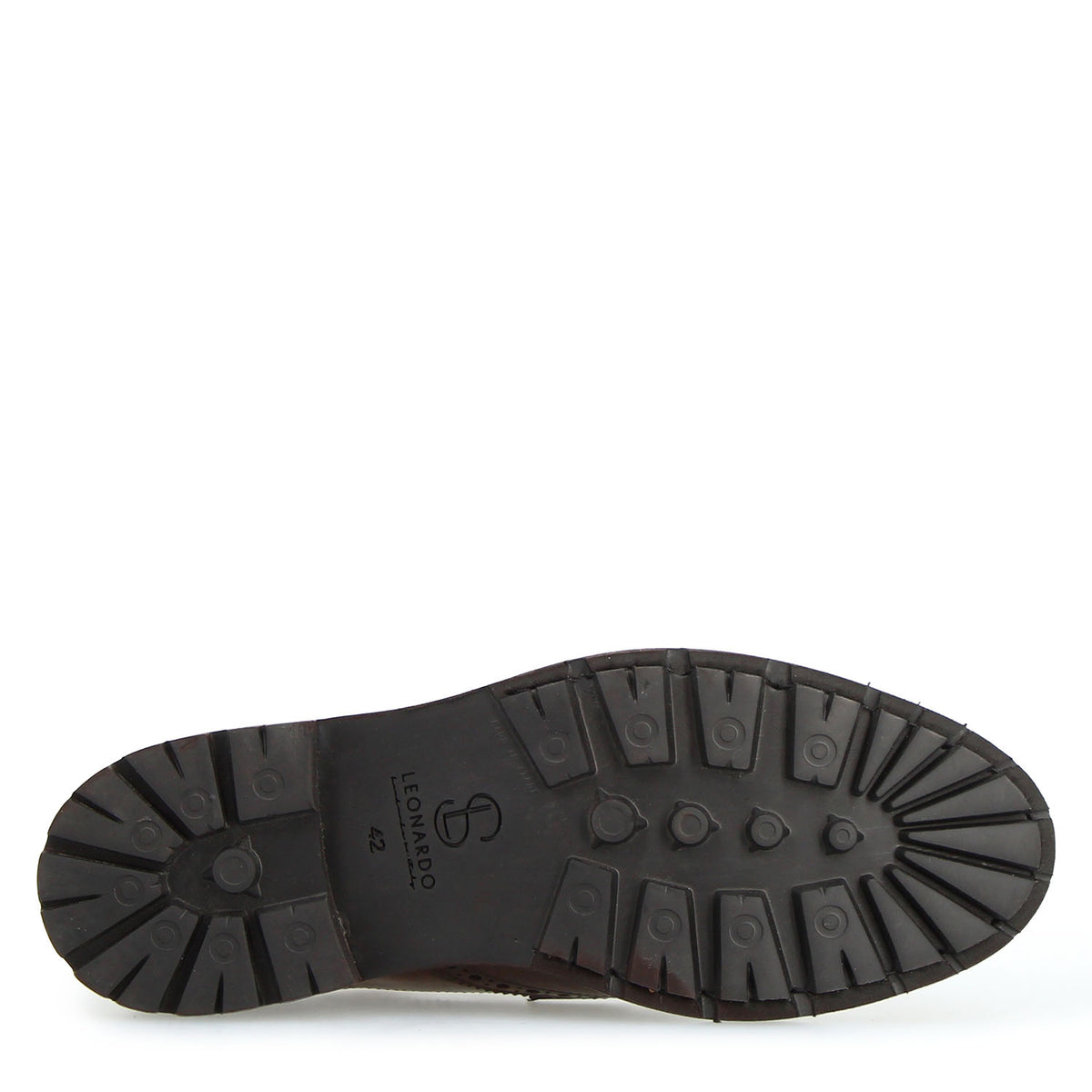 Massimo derby brogue da uomo in pelle marrone