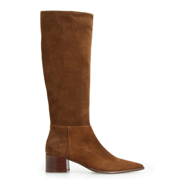Medicea - Stivale da donna in camoscio marrone - LeonardoShoes