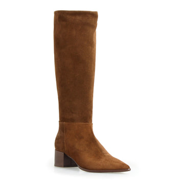 Medicea - Stivale da donna in camoscio marrone - LeonardoShoes