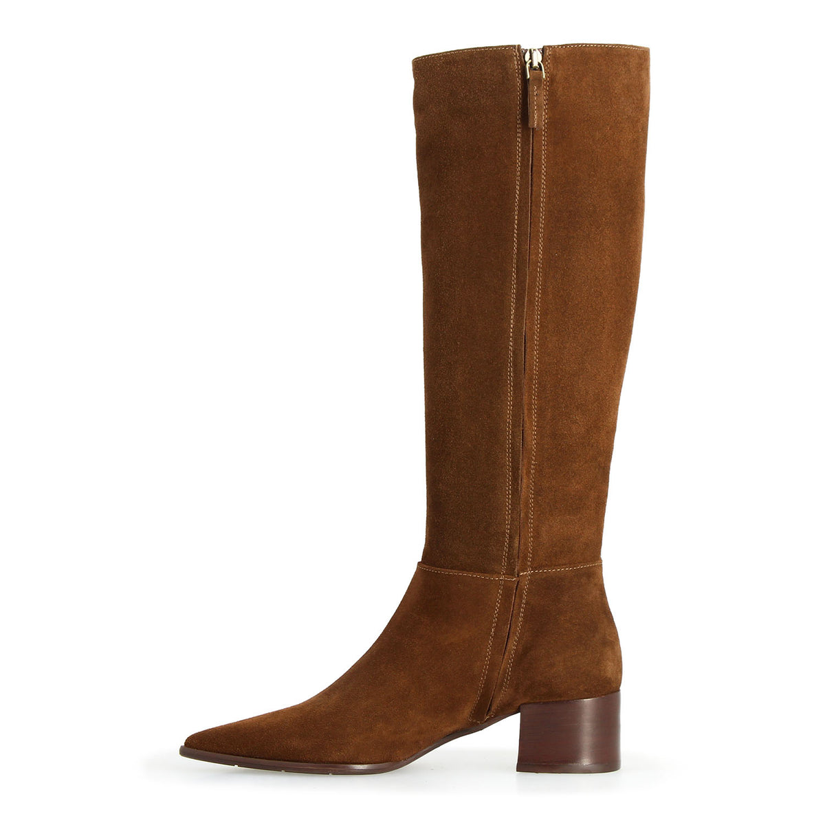 Medicea - Stivale da donna in camoscio marrone - LeonardoShoes