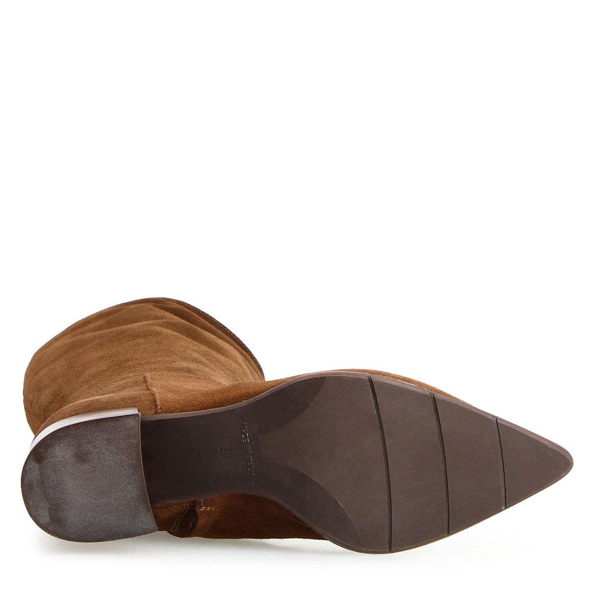 Medicea - Stivale da donna in camoscio marrone - LeonardoShoes