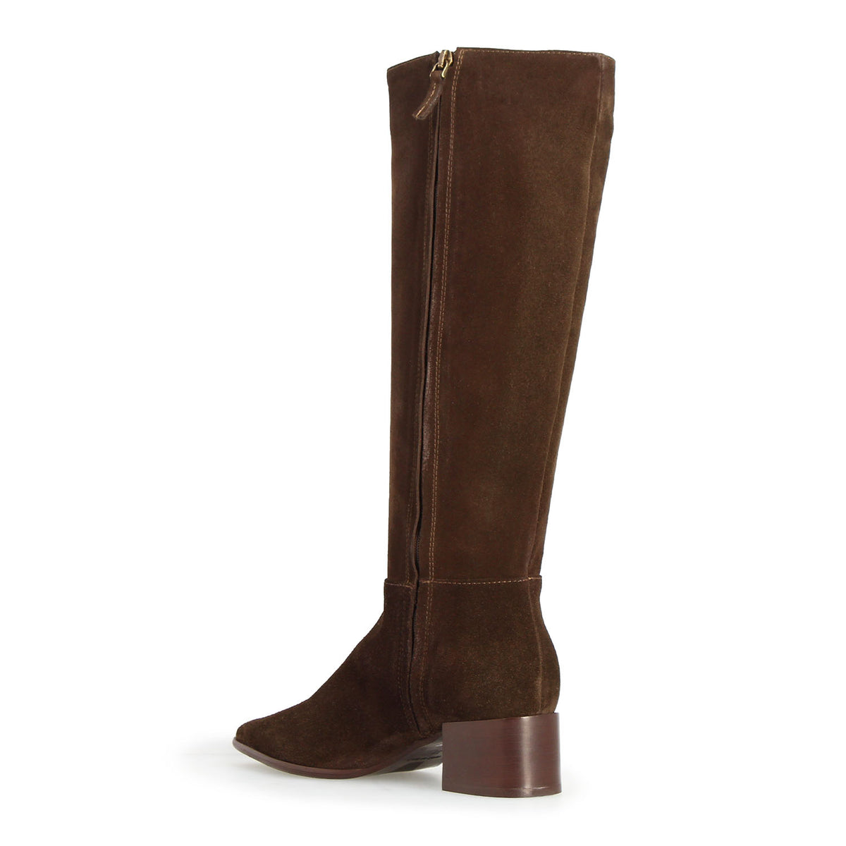 Medicea - Stivale donna in camoscio marrone scuro - LeonardoShoes