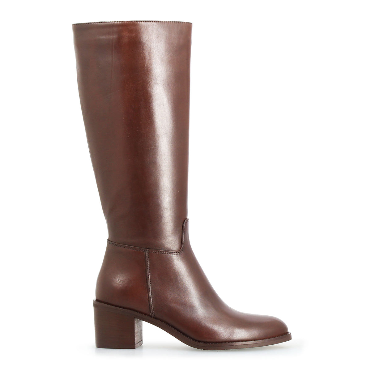 Messala - Botte femme en cuir marron foncé