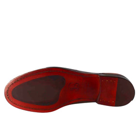Women's moccasin with snapdragon in brown leather