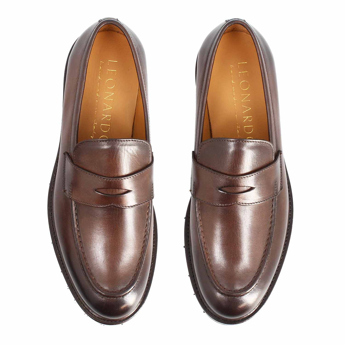 Dioniso Penny Loafer for Men in Dark Brown Leather