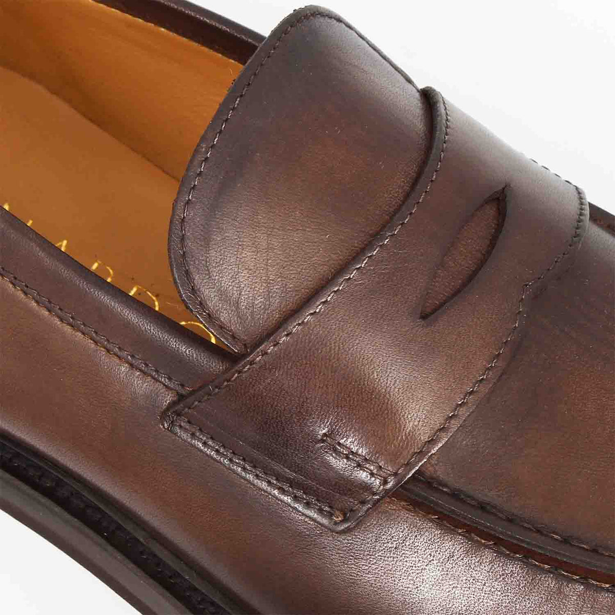Dioniso Penny Loafer for Men in Dark Brown Leather