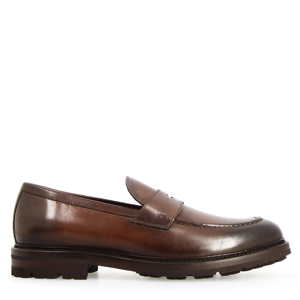 Dioniso Penny Loafer for Men in Dark Brown Leather