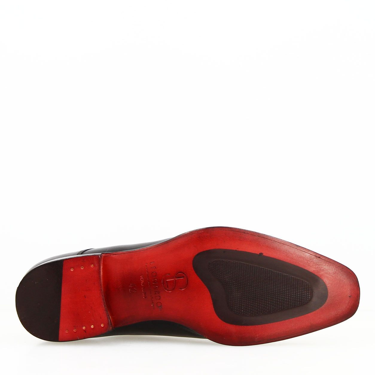 Orazio noir chaussure double boucle cuir fabriqué en Italie